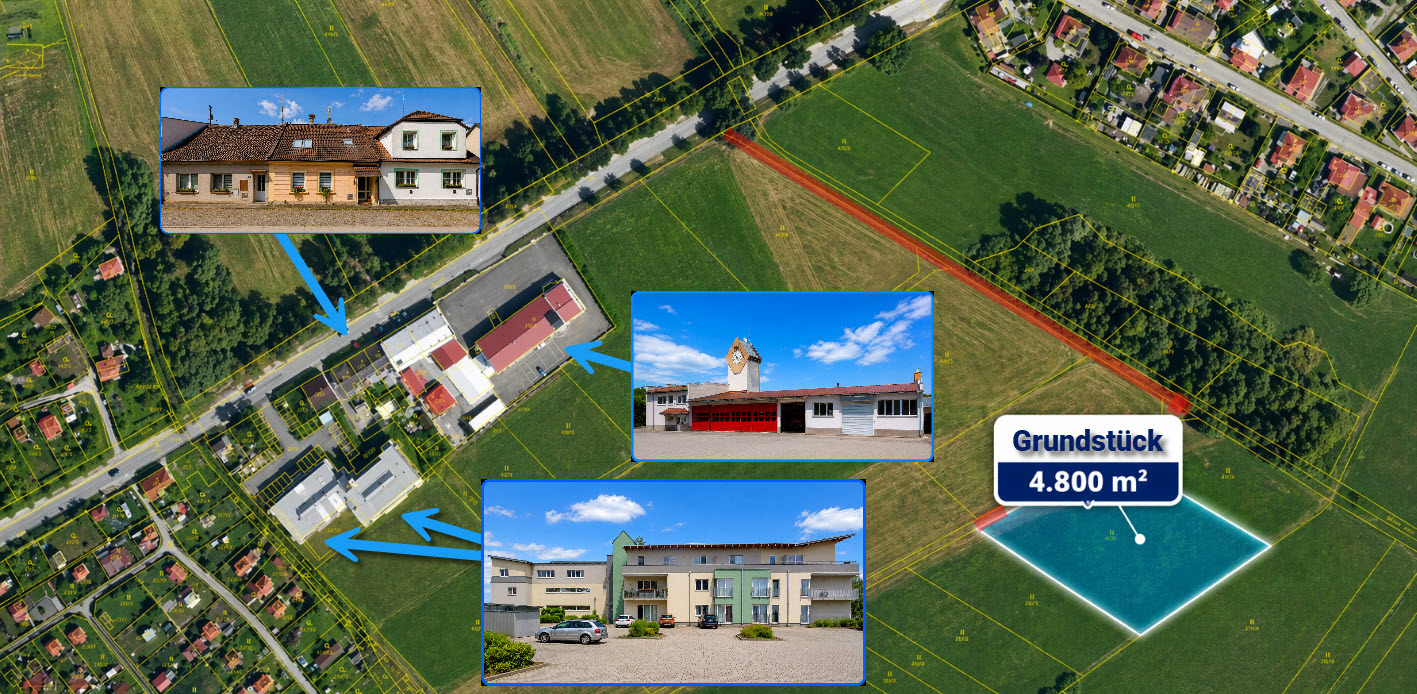 Třeboň Dukelská – 4.800 m² | nahe Stadtzentrum - 15 € /m2 - 3