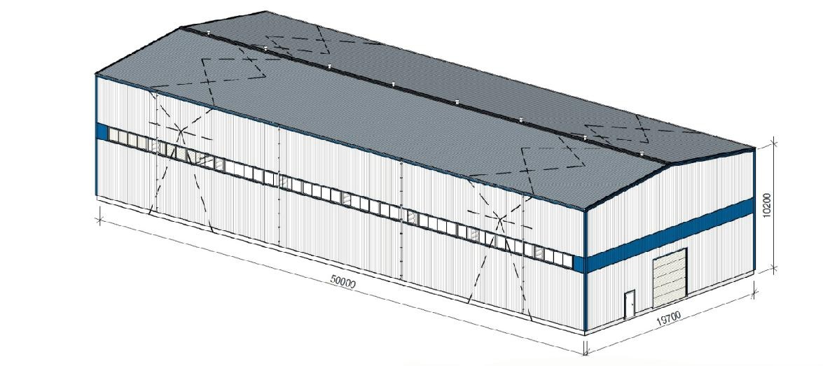 Stahlhalle 20m x 50m - 3