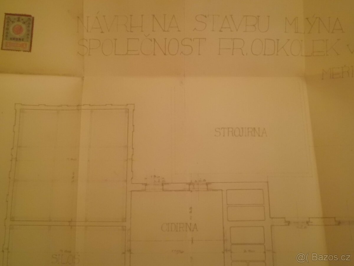 HUBERT GESSNER- Architekt Plány- Pekárna Fr.ODKOLEK Vysočany - 3