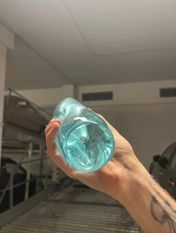 Violette organische Kunstglas-Vase (Union) | Brüsseler Stil - 3