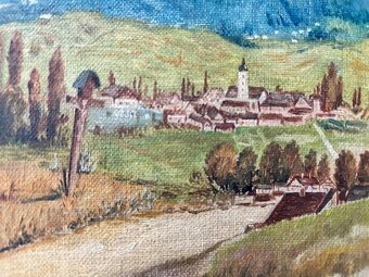 Bild der Alpen, Ölgemälde 28x34 - 3