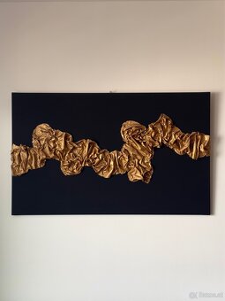Abstraktes 3D-Bild (Covered in Gold) Amaje Art – Bilder - 3