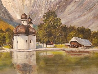 Gemälde von Franz Brosig, Königssee, Öl auf Leinwand, 110x90 - 3