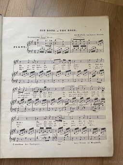 Historischer Notenband – Deutsche Lieder II – „Die Rose“ – R - 3