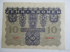 10und 20 Kronen  Jg. 1922 - 3