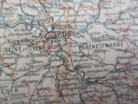 Alte Landkarte Frankreich um 1900 - 3