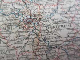 Alte Landkarte Frankreich um 1900 - 3