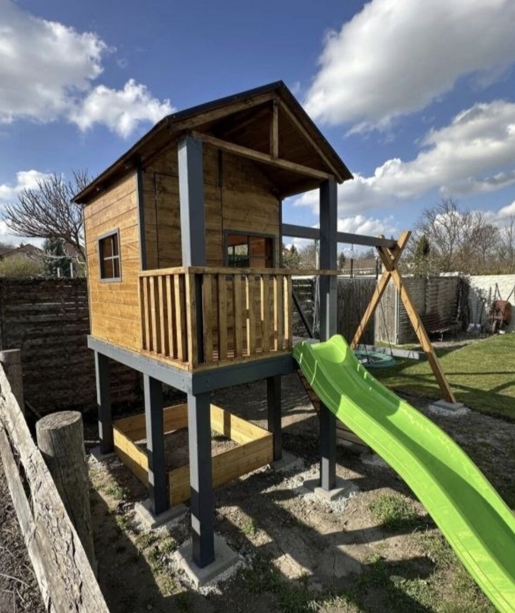 🌳 Kinderspielhaus / Garten-Spielplatz aus Massivholz 🛝 - 4