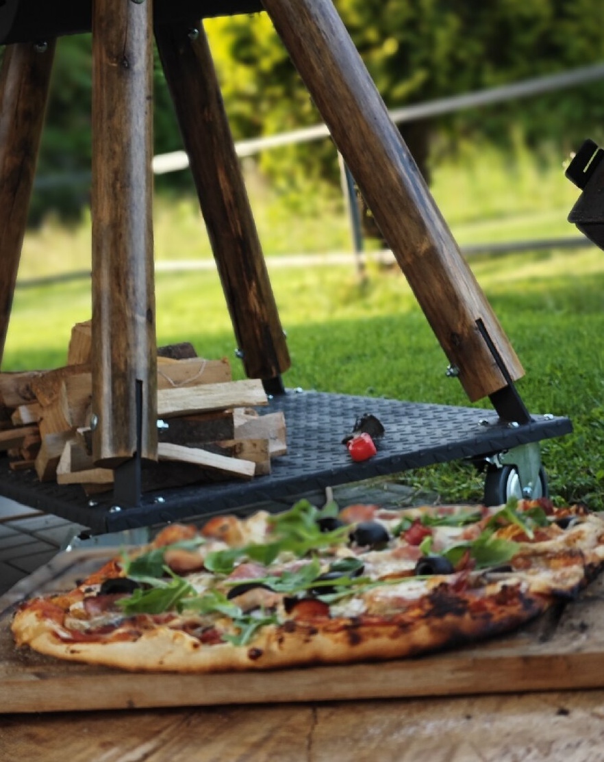 Pizzaofen / Brotofen, 60 × 40 cm, 110 kg, mit Thermometer - 4