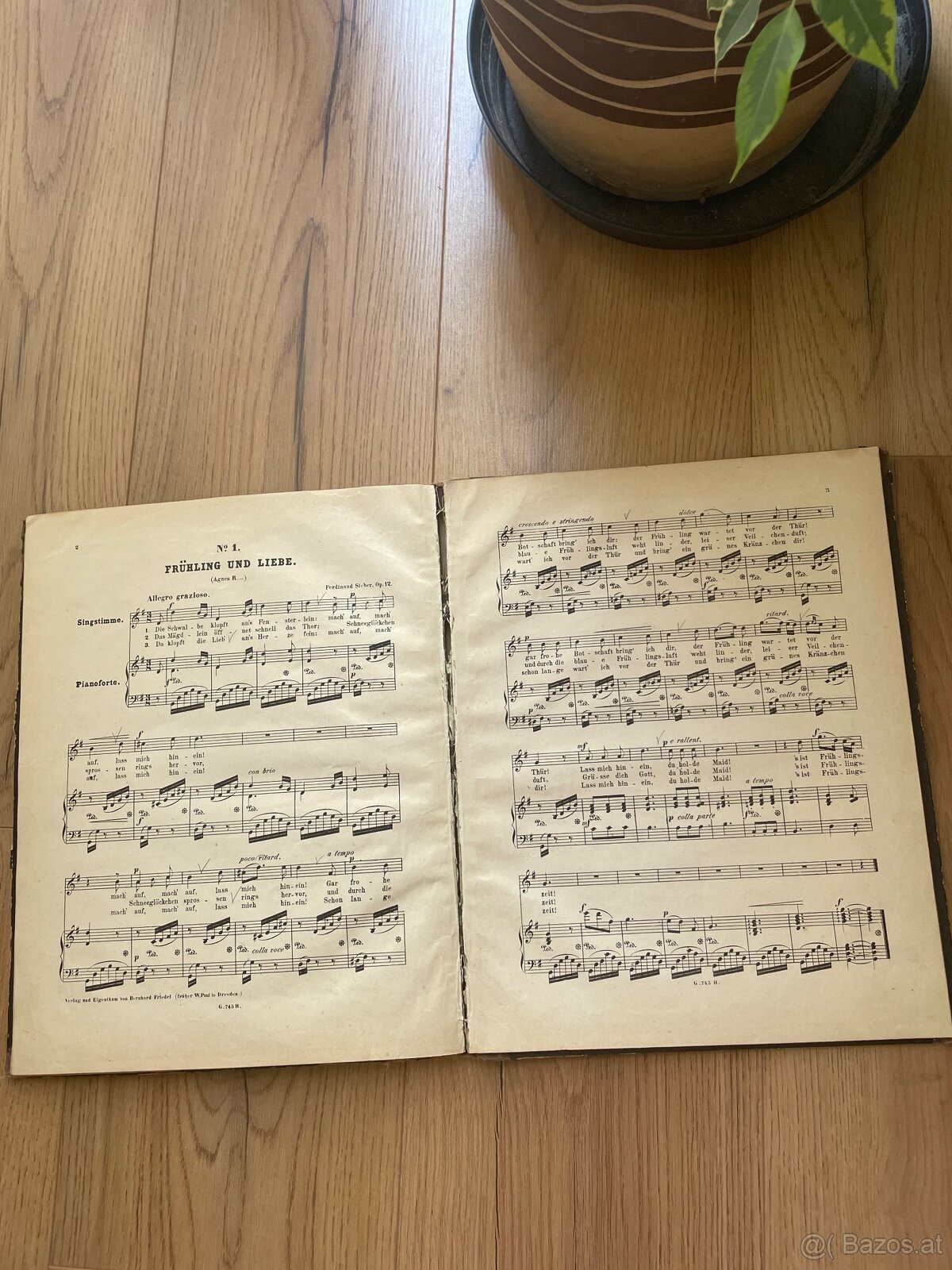 Historischer Notenband – Deutsche Lieder II – „Die Rose“ – R - 4