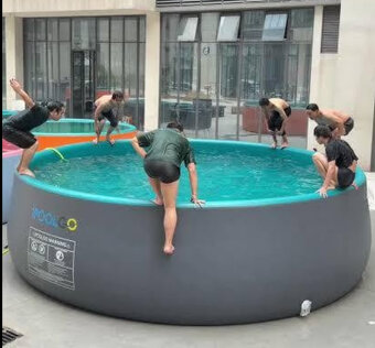 Ich verkaufe einen Ipoolgo-Pool (3,7 x 1,2 m). Das Set ist s - 4