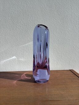 Violette organische Kunstglas-Vase (Union) | Brüsseler Stil - 4
