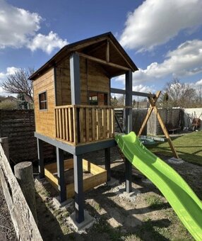 🌳 Kinderspielhaus / Garten-Spielplatz aus Massivholz 🛝 - 4