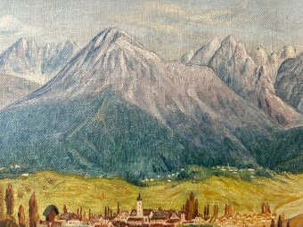 Bild der Alpen, Ölgemälde 28x34 - 4