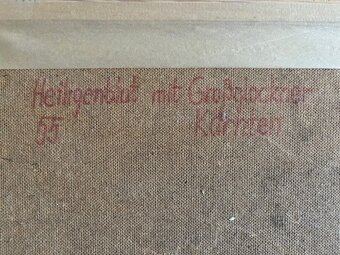 Bild maler Štefl, Heiligenblut mit Grossglockner 1955, 58x82 - 4