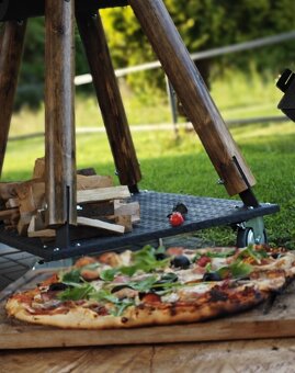 Pizzaofen / Brotofen, 60 × 40 cm, 110 kg, mit Thermometer - 4