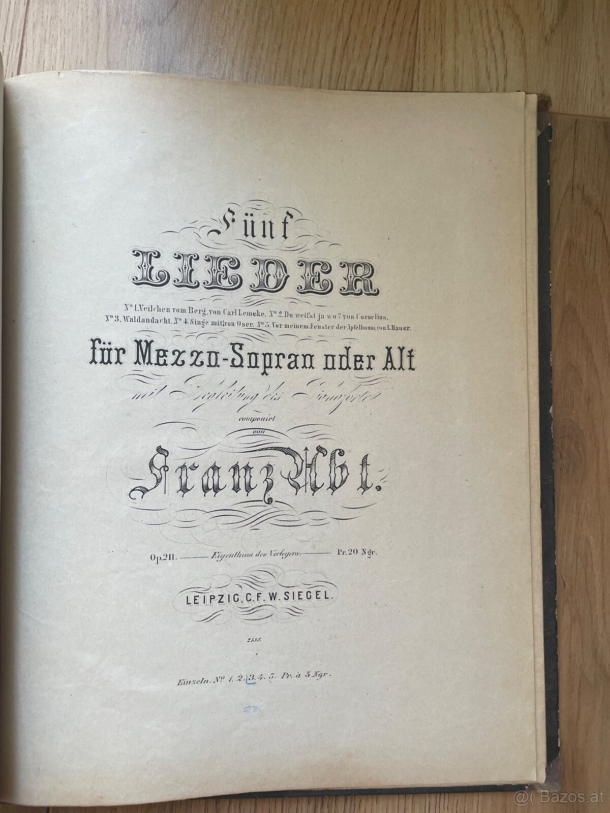 Historischer Notenband – Deutsche Lieder II – „Die Rose“ – R - 5