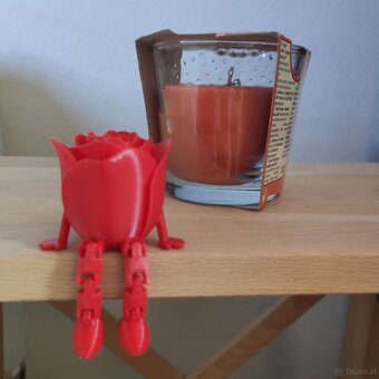 Sitzende Rose aus dem 3D-Druck – originelle Dekoration - 5