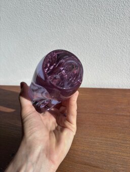 Violette organische Kunstglas-Vase (Union) | Brüsseler Stil - 5