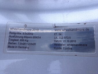 20Zoll  3Teilige  Wheelsandmore alufelgensatz VA+ HA - 5