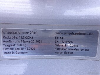 Wheelsandmore 3teilige Alufelgensatz 20Zoll LK 5 x 112 - 5