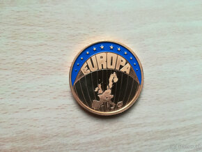 ECU EUROPA serie - polierte Platte, CuNi vergoldet - 5
