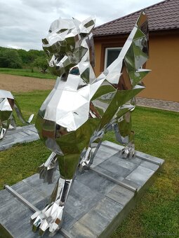 Lebensgroße Skulptur aus Edelstahl - 5