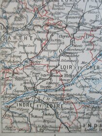 Alte Landkarte Frankreich um 1900 - 5