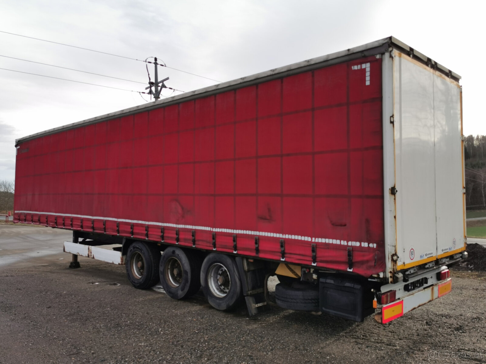 Pritschenauflieger mit Plane KRONE SD - 6