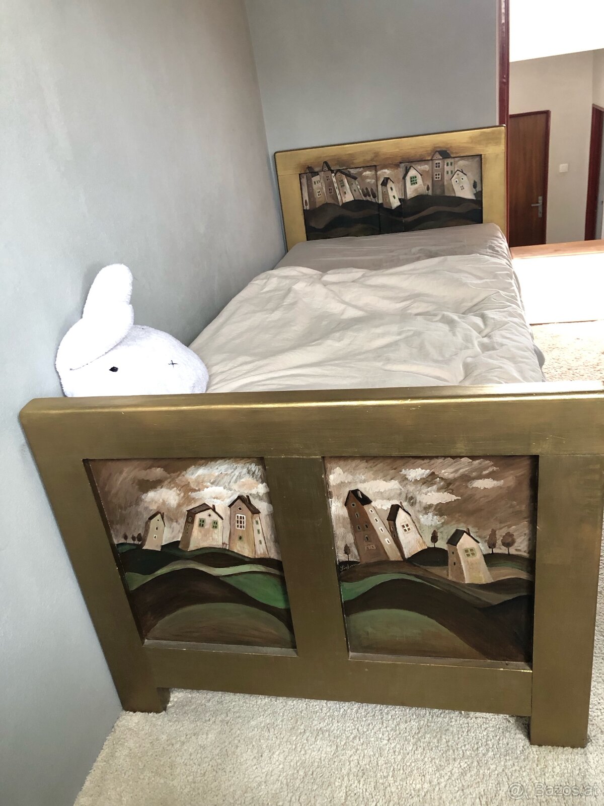 Secesná posteľ 90x200cm - 6