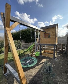 🌳 Kinderspielhaus / Garten-Spielplatz aus Massivholz 🛝 - 6