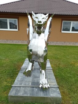 Lebensgroße Skulptur aus Edelstahl - 6
