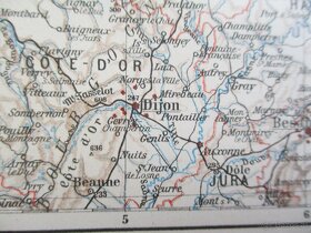 Alte Landkarte Frankreich um 1900 - 6