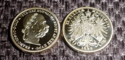 Kaiser FJI Franz Joseph Goldmünze vergoldet Replik beste Ges - 7