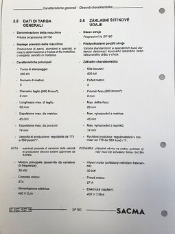 Presse SP 160 SACMA - 9